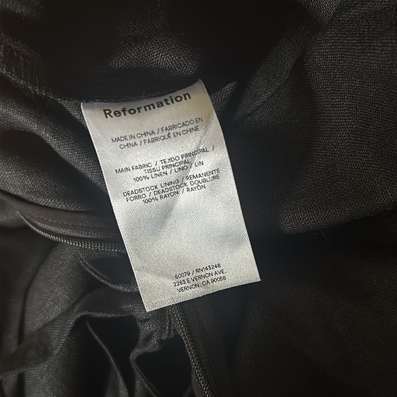 NWT Reformation Ciara Linen Sleeveless Jumpsuit Relaxed Leg Black | size 2 - Picture 7 of 11